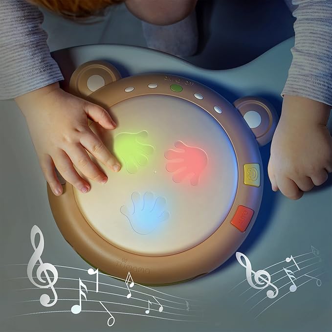 Baby Musical Toy, TUMAMA Electronic Drum Instruments with Light and Sound, Early Educational Development Songs Gift for Infants, Toddlers, Boys, Girls