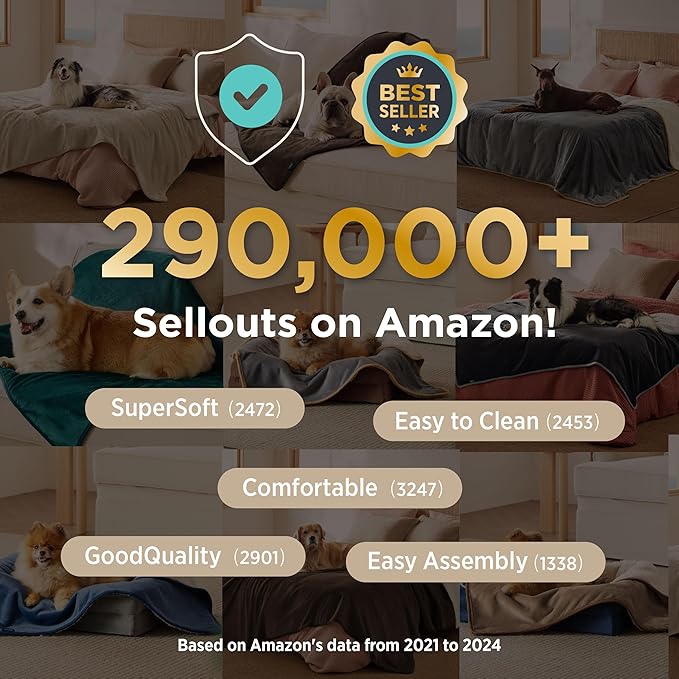 Bedsure Waterproof Blanket for Bed - Sherpa Fleece Waterproof Dog Blankets for Large Dogs, Pet Blankets for Bed/Couch/Dog Crate, Soft Plush Reversible Furniture Protector, King, 108"x86", Eggplant