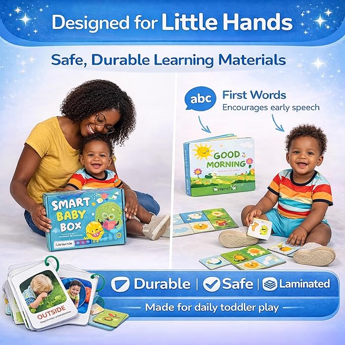 Toddler Learning Activities & Games,Board Books,Flash Cards,and Toys for Infant, 1,2 Year Old Boy & Birthday Gifts for Boys & Toddlers Aged 6,8,12,15,18+,24 Month Old and 1+,1-2,1-3 yr olds